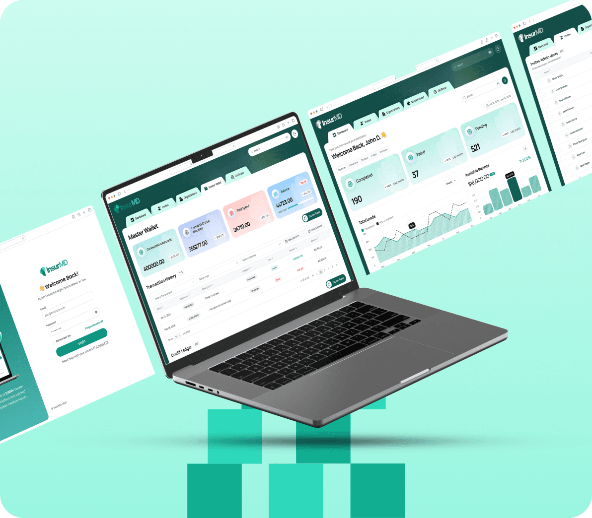 Laptop screen images